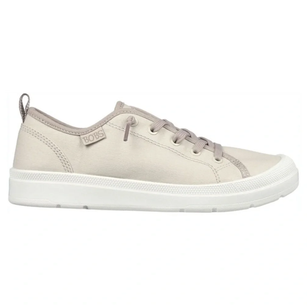 BOBS Sketchers Beyond Simply Earthy Tan Laced Slip On Canvas Sneakers Size 11